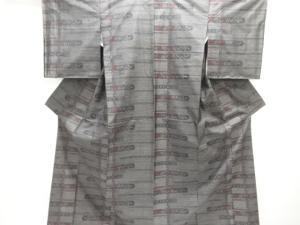 未使用品　花模様織り出し本場泥大島紬着物